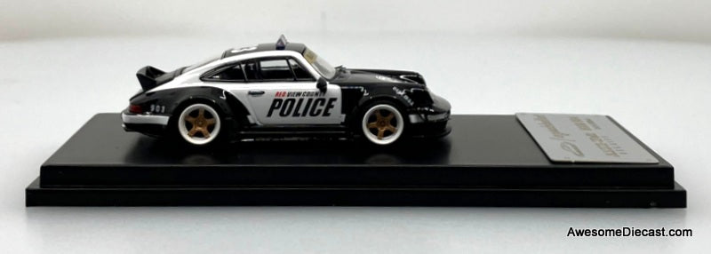 Porsche 964 RWB Police Livery 1:64 Diecast Model Car by My Model Collect