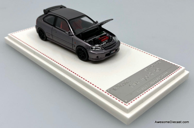 Honda Civic Type R EK9, Twilight Gray 1:64 Diecast Model Car by Model 1