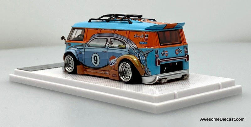 Volkswagen T1 Lowrider: Gulf Livery 1:64 Diecast Model Van by Liberty64