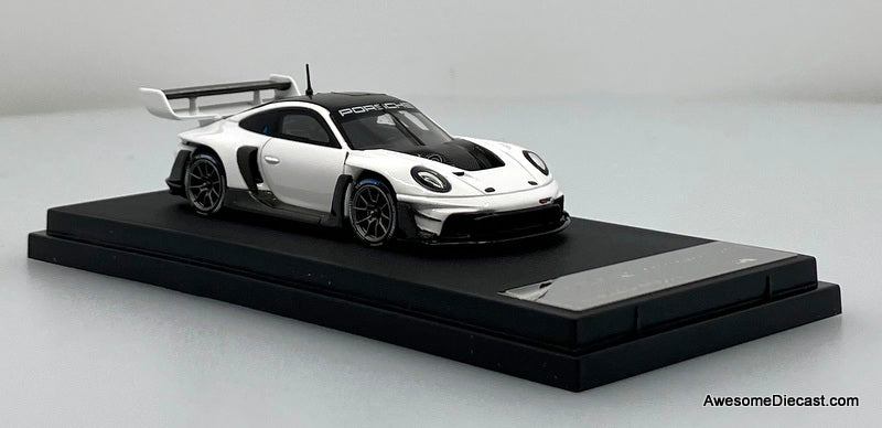 Porsche 911 (992) GT3R Rennsport, White 1:64 Diecast Model Car by HKM