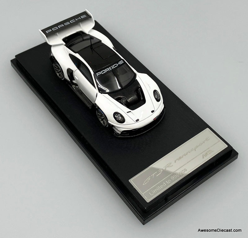Porsche 911 (992) GT3R Rennsport, White 1:64 Diecast Model Car by HKM