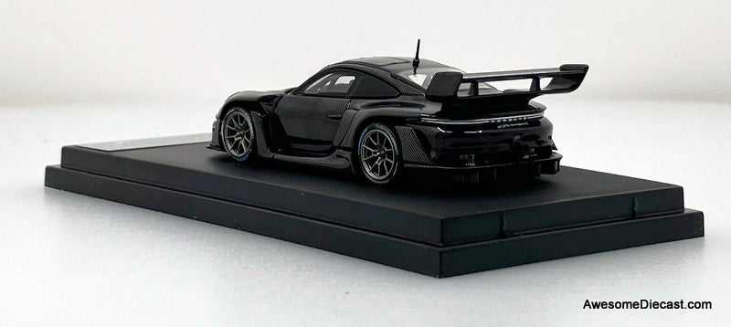 Porsche 911 (992) GT3R Rennsport, Black Carbon Fiber 1:64 Diecast Model Car by HKM