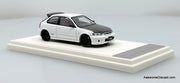 Honda Civic Type R EK9, White/Carbon Fiber 1:64 Diecast Model Car by Model 1