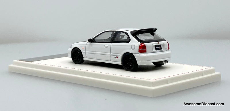 Honda Civic Type R EK9, White/Carbon Fiber 1:64 Diecast Model Car by Model 1