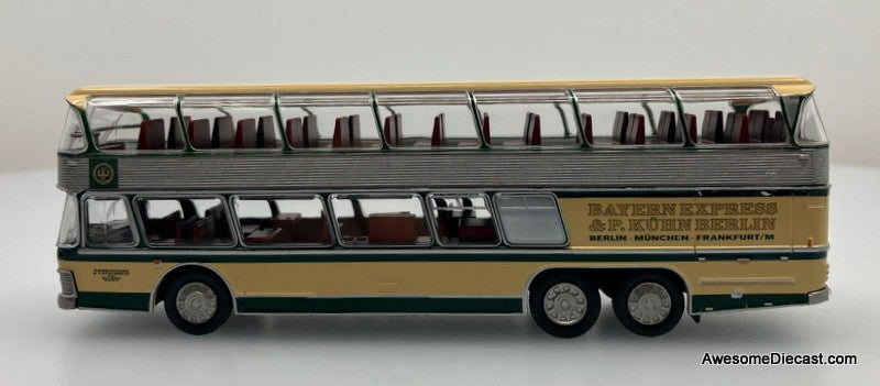 Neoplan NH 22 Double Decker: Bayern Express 1:87 ABS Plastic Model Bus by Brekina