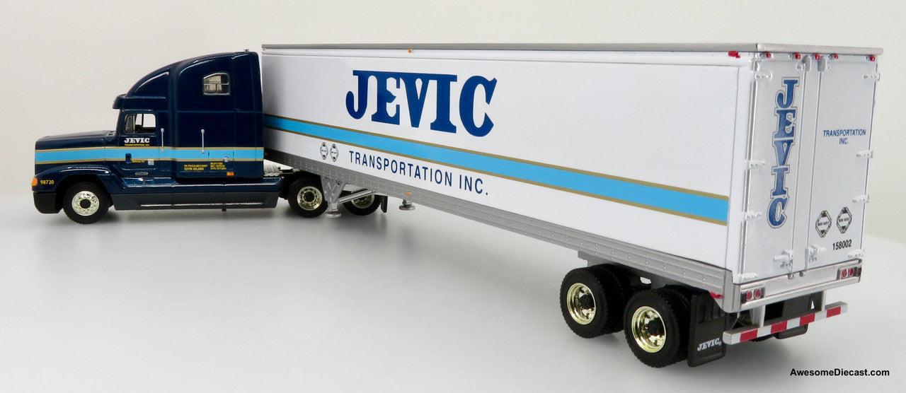 First Gear 1:54 Freightliner FLD 120 Conventional Sleeper Cab w/ 48' Trailer: Jevic Transportation