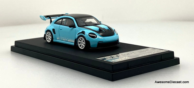 Volkswagen Beetle RS, Light Blue 1:64 Diecast Model Car by Time Micro