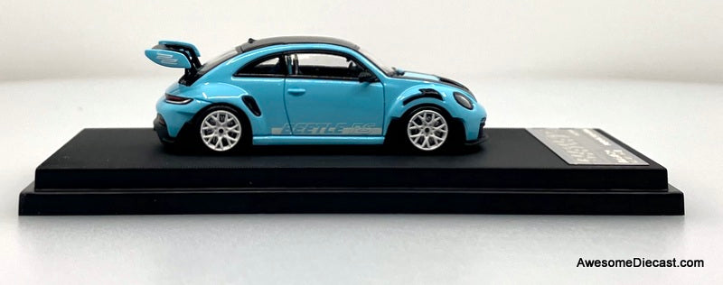Volkswagen Beetle RS, Light Blue 1:64 Diecast Model Car by Time Micro