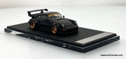 Porsche 964 RWB, Black 1:64 Diecast Model Car by Time Micro