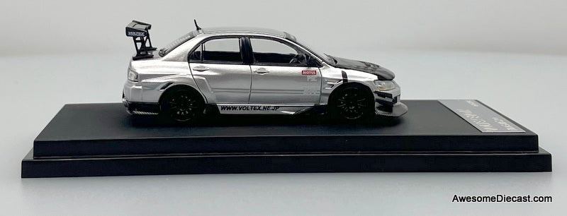 Mitsubishi Voltex Evo 9 Lancer Evolution, Silver 1:64 Diecast Model Car by Time Micro