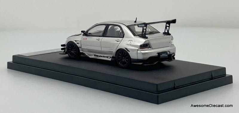 Mitsubishi Voltex Evo 9 Lancer Evolution, Silver 1:64 Diecast Model Car by Time Micro