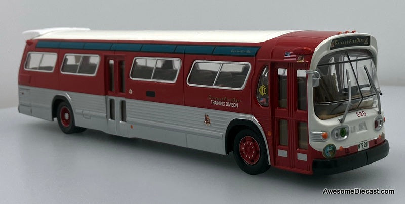 GM Fishbowl Bus: Chicago Fire Department 1:50 Diecast Model Bus by Corgi