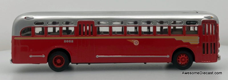 General motors 4502: Pacific Electric, Los Angeles 1:50 Diecast Model Bus by Corgi