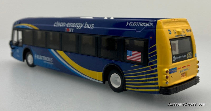 2021 Proterra ZX5 Electric Transit Bus: MTA New York City 1:87 Diecast Model Bus by Iconic Replicas