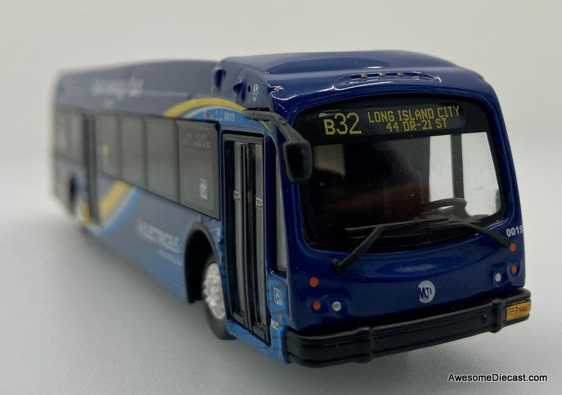 2021 Proterra ZX5 Electric Transit Bus: MTA New York City 1:87 Diecast Model Bus by Iconic Replicas