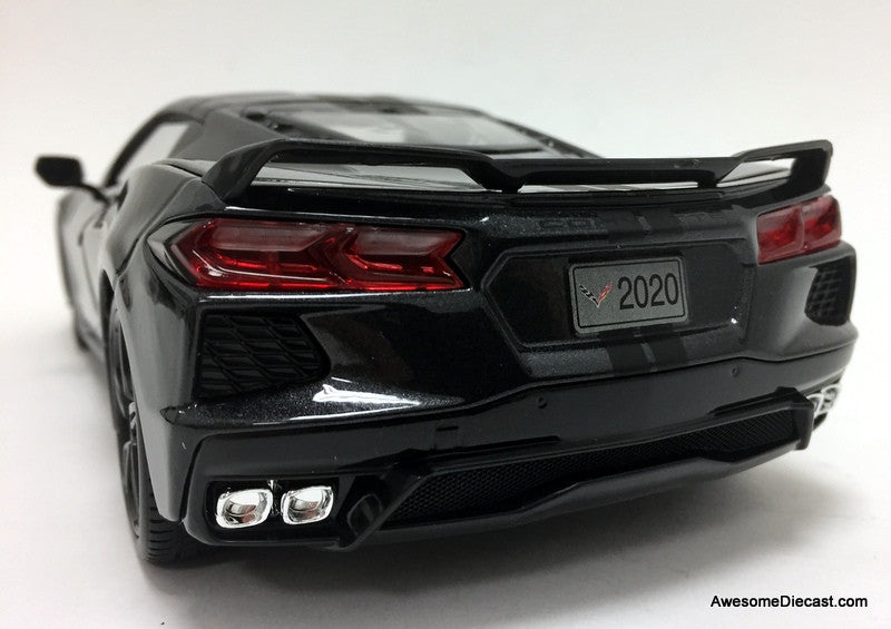 2020 Chevrolet Corvette C8, Metallic Gray 1:18 Diecast Model Car by Maisto