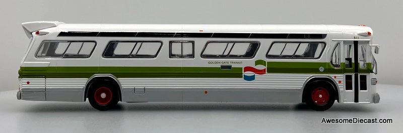 RARE!! GM Fishbowl Bus: Golden Gate Transit 1:50 Diecast Model Bus by Corgi