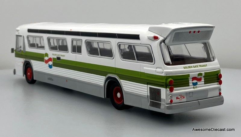 RARE!! GM Fishbowl Bus: Golden Gate Transit 1:50 Diecast Model Bus by Corgi