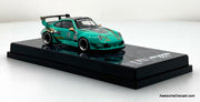 Porsche 993 RWB Zanthoxylum Livery, Teal Green 1:64 Diecast Model Car by MotoKit