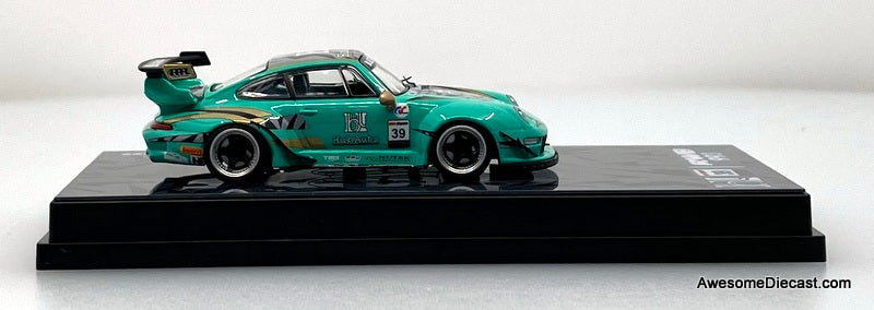 Porsche 993 RWB Zanthoxylum Livery, Teal Green 1:64 Diecast Model Car by MotoKit