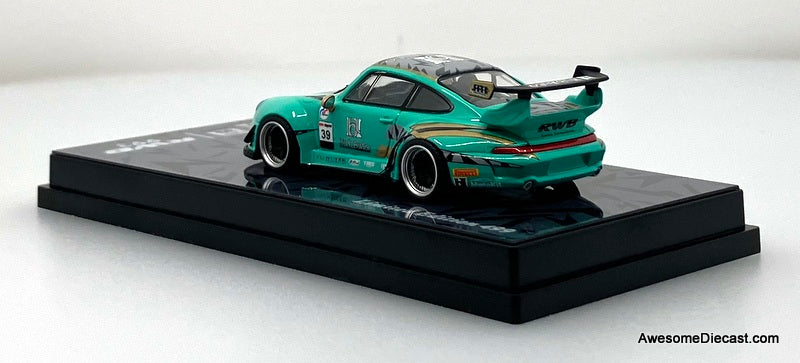 Porsche 993 RWB Zanthoxylum Livery, Teal Green 1:64 Diecast Model Car by MotoKit