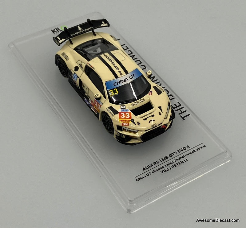 Audi R8 IMS GT3 EVO 111 TBC #33, Milk White 1:64 Diecast Model Car by Kilo Works
