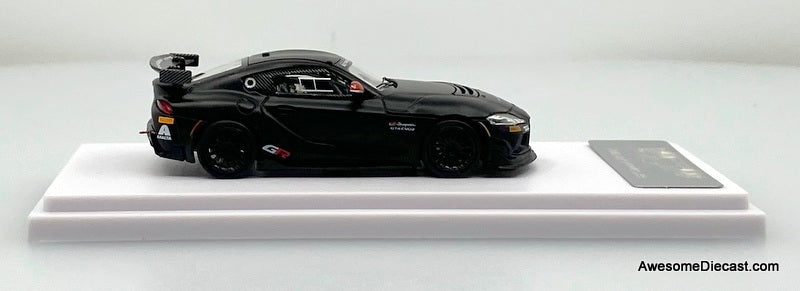 Toyota GR Supra GT4 EV02, Matte Black 1:64 Diecast Model Car by Rhino Model