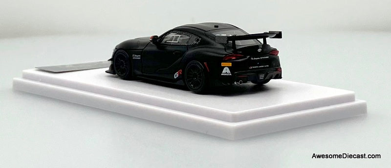Toyota GR Supra GT4 EV02, Matte Black 1:64 Diecast Model Car by Rhino Model