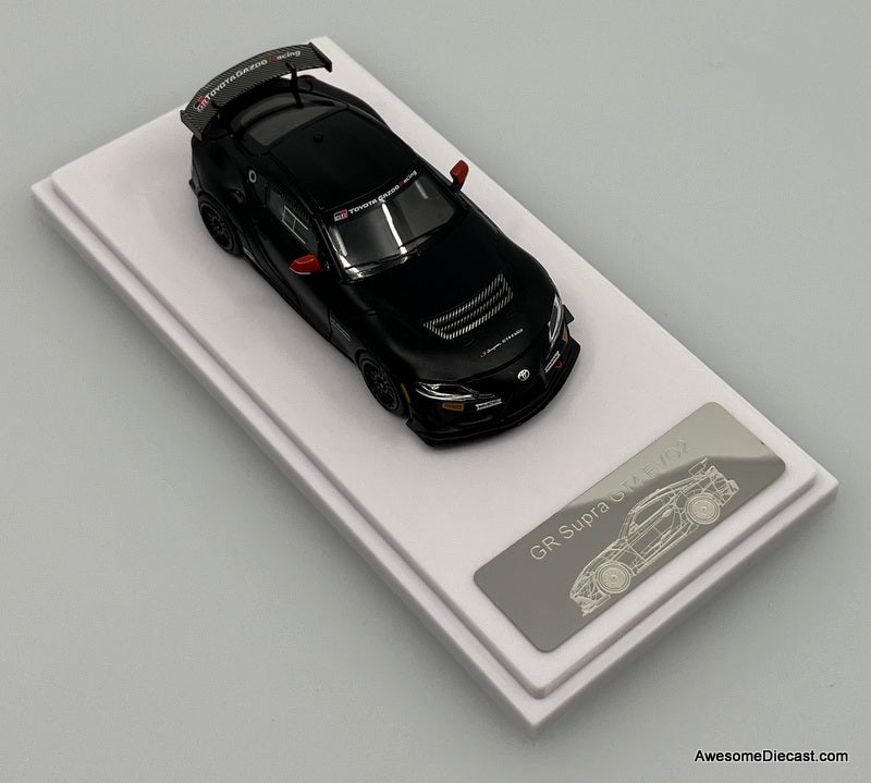 Toyota GR Supra GT4 EV02, Matte Black 1:64 Diecast Model Car by Rhino Model