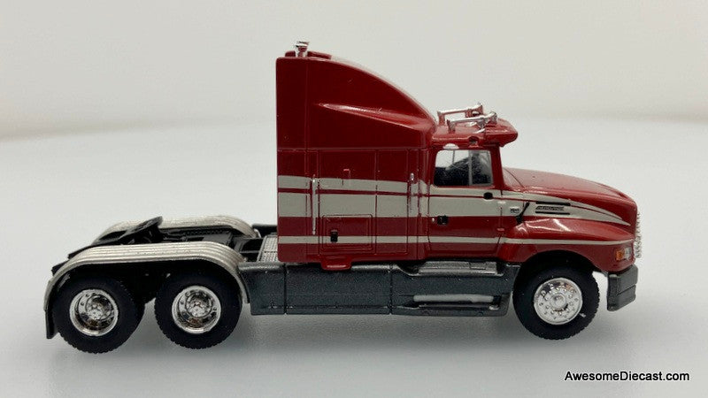 Ford Aeromax Sleeper Tractor, Metallic Red 1:87 ABS Plastic Model by Brekina