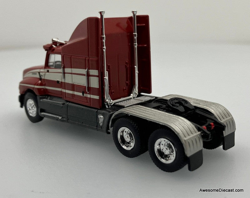 Ford Aeromax Sleeper Tractor, Metallic Red 1:87 ABS Plastic Model by Brekina