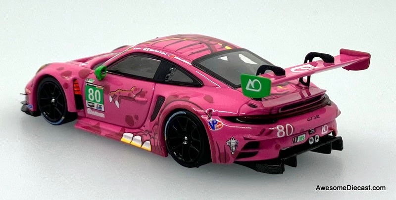 Hino H300 Flatbed w/Porsche 911 GT3, Pink Tyrannosaures "Roxy" 1:64 Diecast Model Vehicles by Top Lux/Star Race