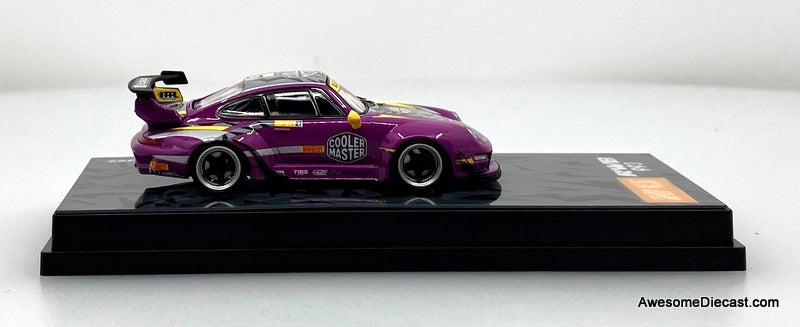 Porsche 993 RWB Traditional Fermented Livery, Purple 1:64 Diecast Model Car by MotoKit
