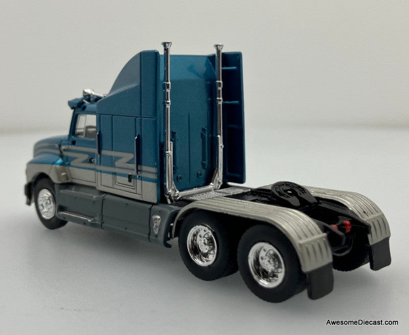 Ford Aeromax Sleeper Tractor, Metallic Blue 1:87 ABS Plastic Model by Brekina