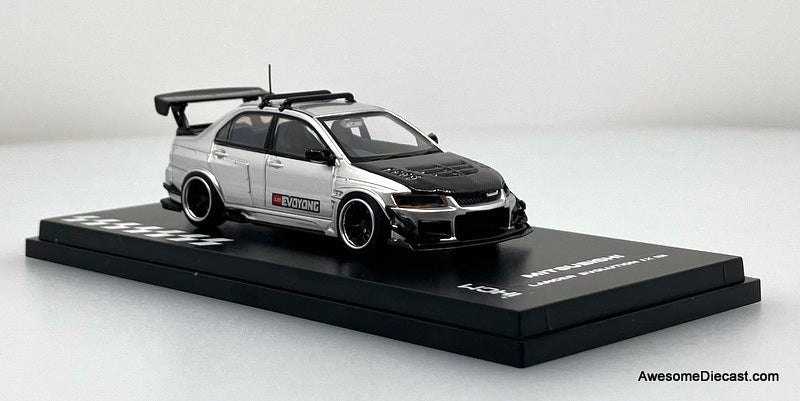 Mitsubishi Lancer Evolution IX, Moonlight Silver 1:64 Diecast Model Car by IHCM