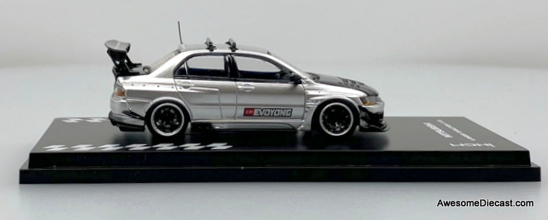 Mitsubishi Lancer Evolution IX, Moonlight Silver 1:64 Diecast Model Car by IHCM