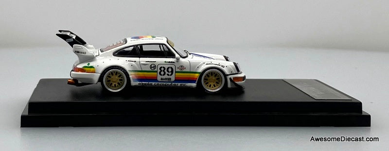 Porsche 964 RWB Wide Body, White: Apple Livery 1:64 Diecast Model Car by Street Weapon