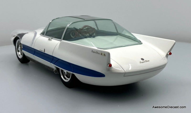 1956 Alfa Romeo 6C 3000 Superflow I Pininfarina, White/Silver 1:18 Resin Cast Model by Maxima