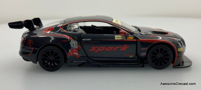 Bentley Continental GT3 #8, Metallic Gray 1:43 Diecast Model Car