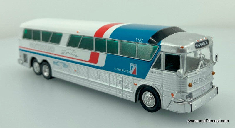 1969 MCI MC-7 Challenger Coach 1:87 Scale Replica by Iconic Replicas: Greyhound Pepsi Scheme