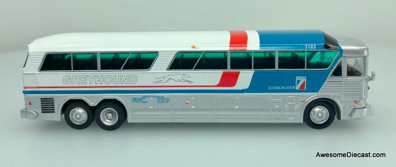 1969 MCI MC-7 Challenger Coach 1:87 Scale Replica by Iconic Replicas: Greyhound Pepsi Scheme