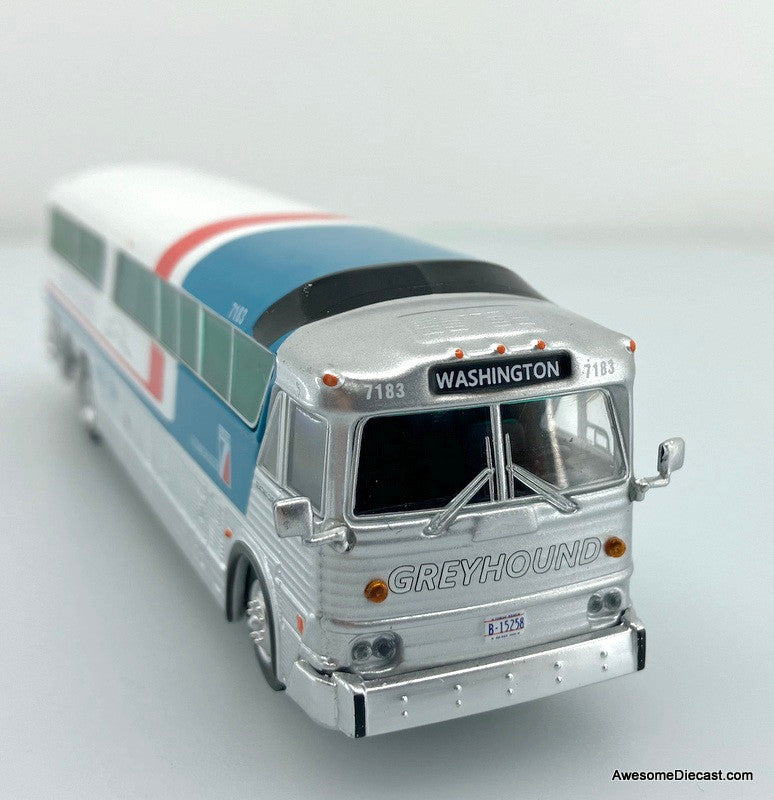 1969 MCI MC-7 Challenger Coach 1:87 Scale Replica by Iconic Replicas: Greyhound Pepsi Scheme