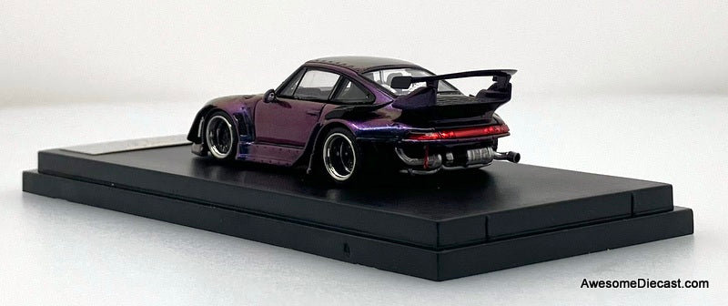 Porsche 993 RWB, Chameleon Green 1:64 Diecast Model Car by Street Warrior