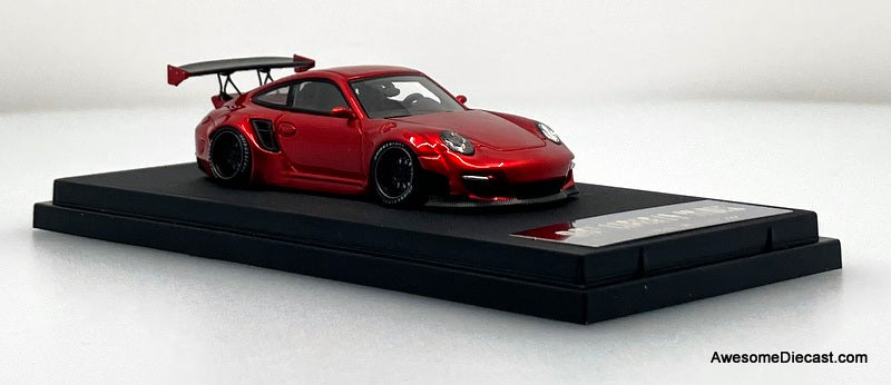 Porsche 997 RWB Widebody Liberty Walk, Metallic red 1:64 Diecast Model Car by Star Models