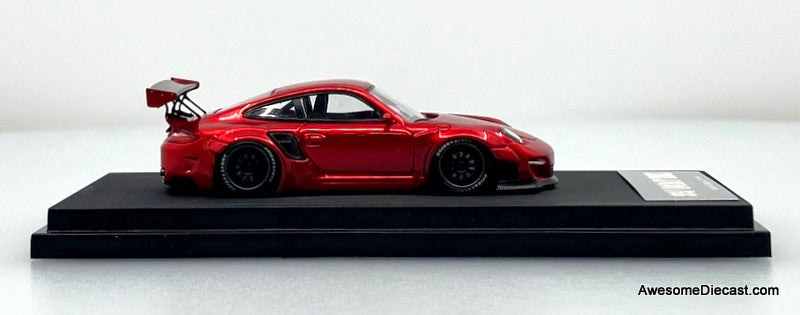 Porsche 997 RWB Widebody Liberty Walk, Metallic red 1:64 Diecast Model Car by Star Models