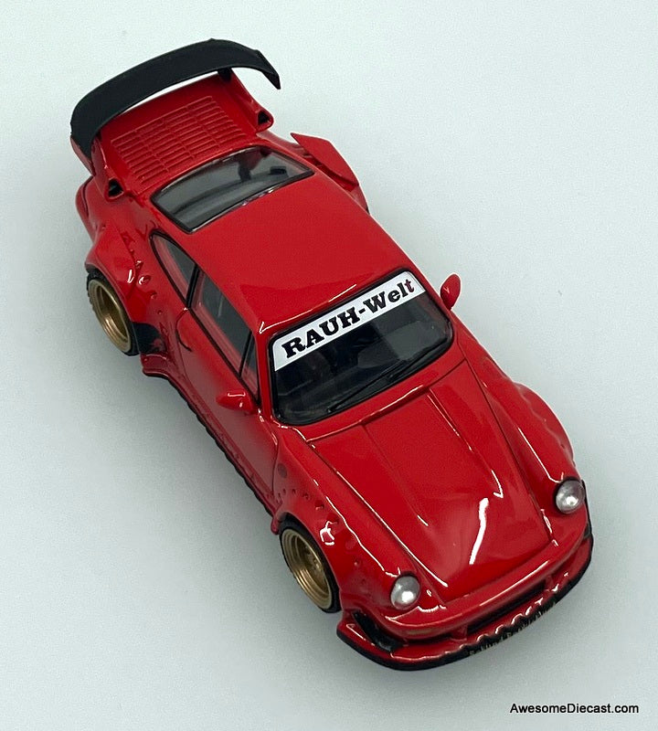 Porsche 930 RWB, Guards Red 1:64 Diecast Model Car by Model M