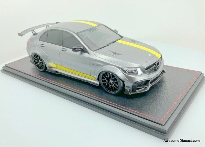 GLM 1:18 2019 Mercedes-Benz C-Class C63s AMG Darwin Pro Widebody, Mountain Gray