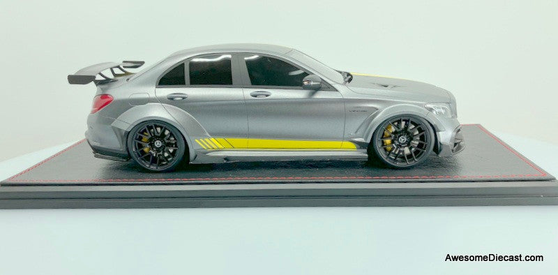 GLM 1:18 2019 Mercedes-Benz C-Class C63s AMG Darwin Pro Widebody, Mountain Gray