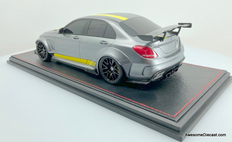 GLM 1:18 2019 Mercedes-Benz C-Class C63s AMG Darwin Pro Widebody, Mountain Gray