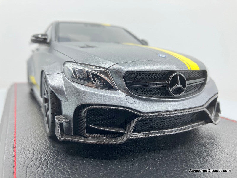 GLM 1:18 2019 Mercedes-Benz C-Class C63s AMG Darwin Pro Widebody, Mountain Gray